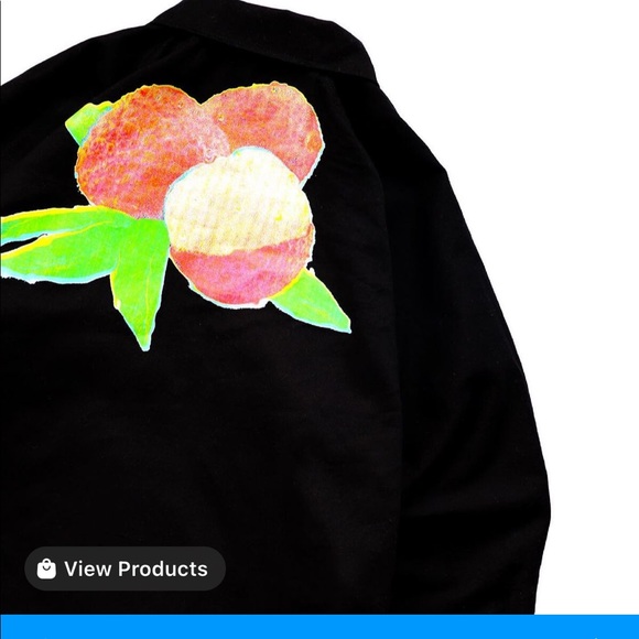 Black Canvas Lychee Jacket - Picture 2 of 2